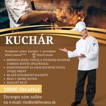 Hľadáme Hotelového kuchára