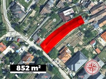 Stavebný pozemok 852m2 v tichej štvrti plnej novostavieb 7 m