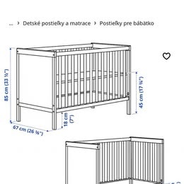 Posteľ IKEA nastaviteľná s roštom, matracom, plachtami