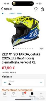Detská prilba veľkost XL - nová