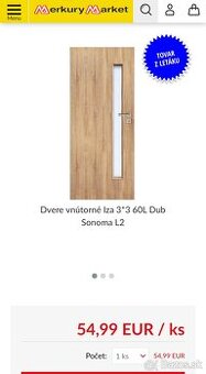 Predám interiérové dvere nové
