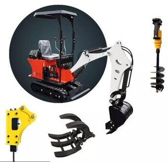 Predam minibager HT08 komplet s 9doplnkami Macao Yanmar MPT