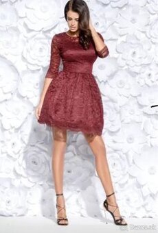 Bordové spoločenské šaty Bicotone Veľ S a M