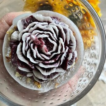 Čokoládová pivónia v skle sviečka Samhain