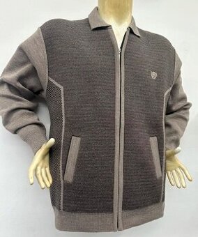 Elegantný pánsky sveter na zips, v. XL