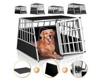 Alu hliníková prepravka pre psa XXL s odnímateľnou prepážkou