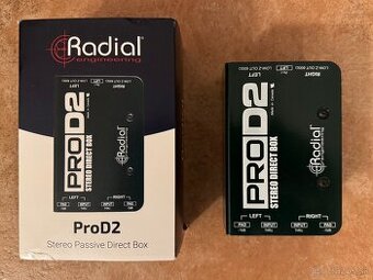 Predám naozaj kvalitný pasívny stereo DI box Radial ProD2