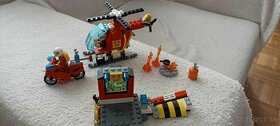 Lego city Hasičský záchranný vrtuľník + motorka