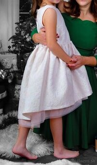 Elegantné šaty s bohatou sukňou zn. H&M, veľkosť 128,