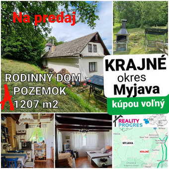 CHALÚPKA a POZEMOK 1207m2 PRI LESÍKU KRAJNÉ KOPANICE MYJAVA