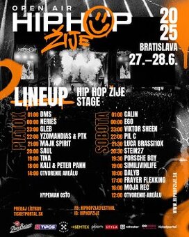 HIPHOP ŽIJE VIP VSTUPENKY 4KS - PLATNE DO ZMAZANIA