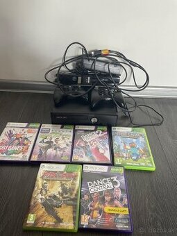 Xbox 360 + Kinect + 2x ovládače