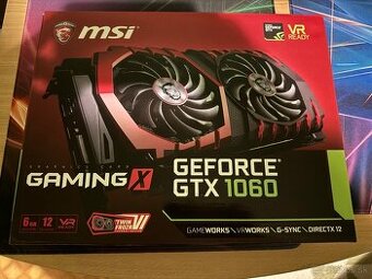Predám grafickú kartu MSI Geforce GTX 1060 6GB