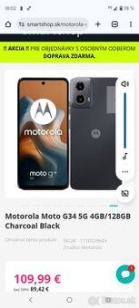 Predám Motorolu g34+ochranný kryt