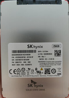 SSD disk, 2.5" sata 256GB SK Hynix HFS256G3BTND