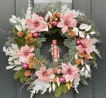 Vianočný veniec L 38cm  na dvere venček dekor Vianoce