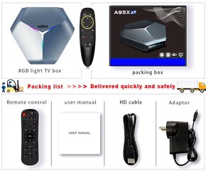 TV BOX Android A95X F4 4K 8K HD Amlogic S905X4 4-128Gb