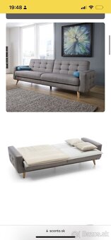 Sivá rozkladacia pohovka NAPPA 3F ako nová- PC 730 €