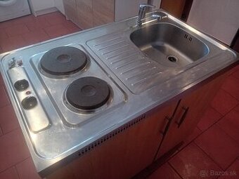 Predám mini-kuchynku (drez + varná doska + skrinka)
