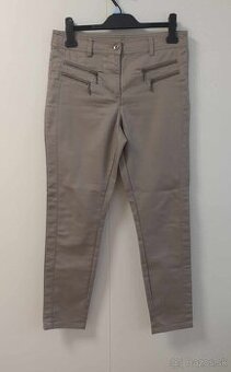 Dámske bledohnedé/kávové nohavice/rifle/džínsy (C&A)