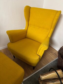 predam kreslo STRANDMON Ušiak, Skiftebo žltá