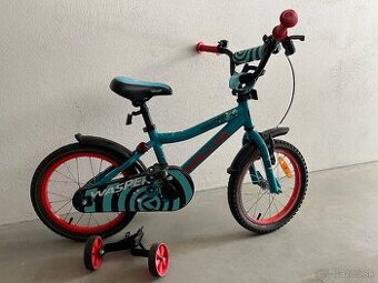 Detsky bicykel Kellys Wasper veľkosť 16 s pom.kolieskami