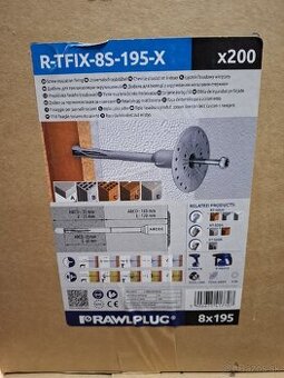 Fasádne hmoždinky 8 x 195, cena 0,27e/ks