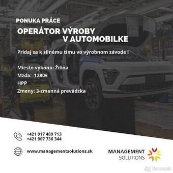 operátor výroby-Avtomotive