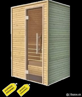 Interiérová fínska sauna 180x110cm (smrek/abachi)