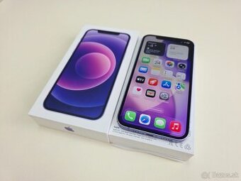 APPLE iPHONE 12 64GB PURPLE ,ZDRAVIE BATERKY 100%