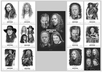 Metallica, Iron Maiden, AC/DC a iné - kreslené kalendáre