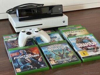 XBOX One S 500GB, Kinect, 2 ovládače, 10 hier, kabeláž