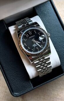 Seiko Mod Datejust Arabic Dial - Black
