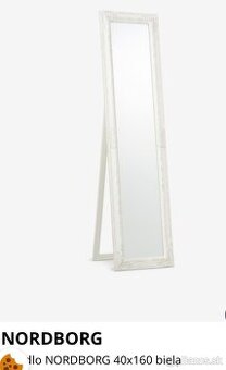 Zrkadlo NORDBORG 40x160 biela