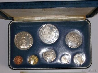 BARBADOS PROOF set 1973 strieborne mince