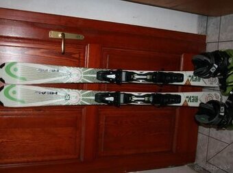 lyže head REV 142 cm , drevene jadro , lyžiarky salomon