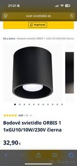 Bodové svietidlo ORBIS 1 1xGU10/10W/230V čierna