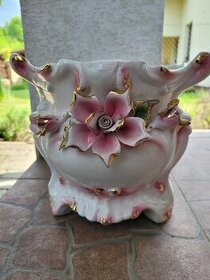 Ozdobný keramický kvetináč - 1