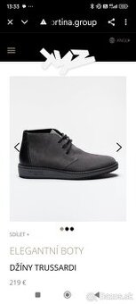 Pánske kožené topánky TRUSSARDI -veľ. 41