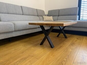 Stolové kovové podnože tvar X čierne 36 x 40cm - 2 ks