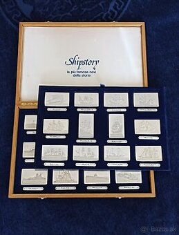 Investičné striebro-tehličky-sada Slávne lode-70te roky-962g