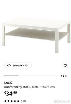 Stolík Ikea Lack