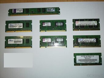 Pamäte DDR II, SODIMM DDR III 1 až 4Gb