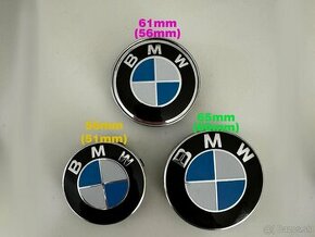 Stredové krytky kolies BMW 56mm 61mm a 65mm 4ks - 1