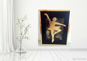 Predám obrazy akryl, plátno, abstraktné baletka - 1
