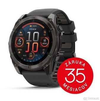 Garmin fenix 8 51 mm AMOLED Sapphire Carbon Titan, NOVE