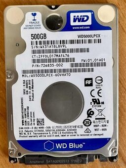 Predám HDD 2,5" 500GB za 13 EUR