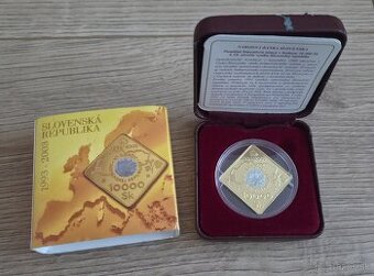 Bimetalova zberateľská minca 10000 sk Vznik SR 10 vyrocie