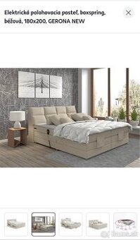 Boxspring manzelska postel elekt. polohovatelna
