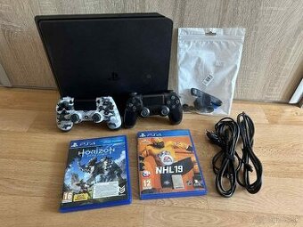 Playstation 4 Slim 1TB + príslušenstvo (čítajte popis)